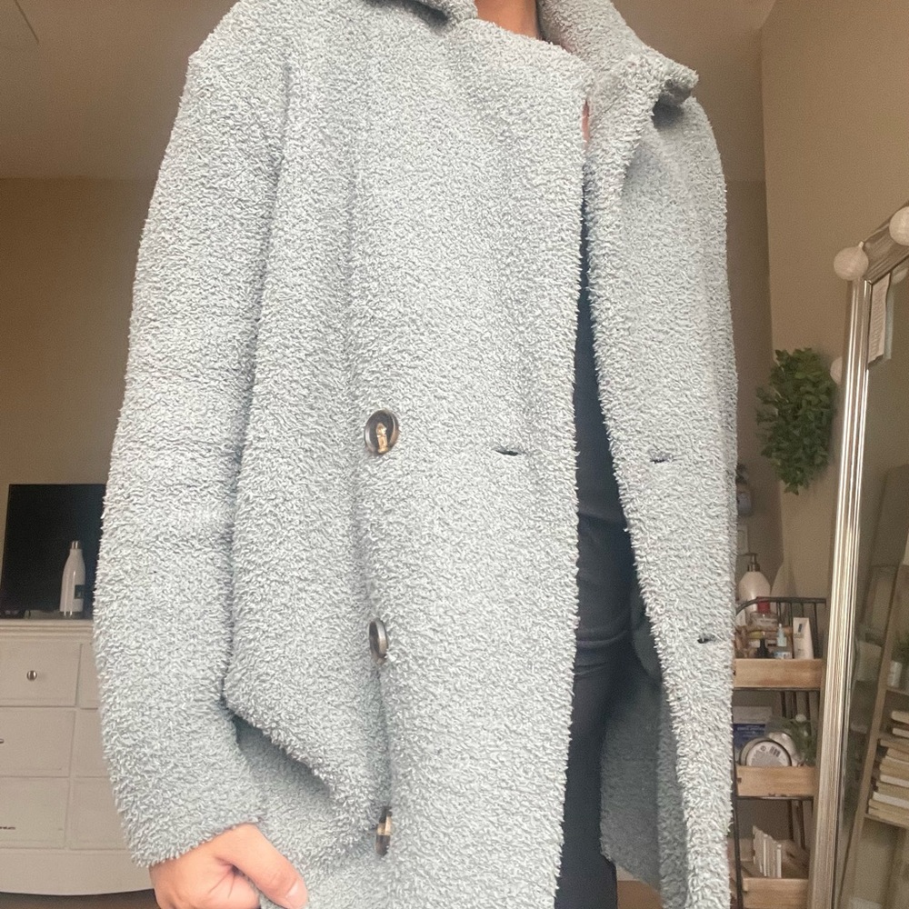 RACHEL ZOE | Fuzzy Pea Coat Cardigan